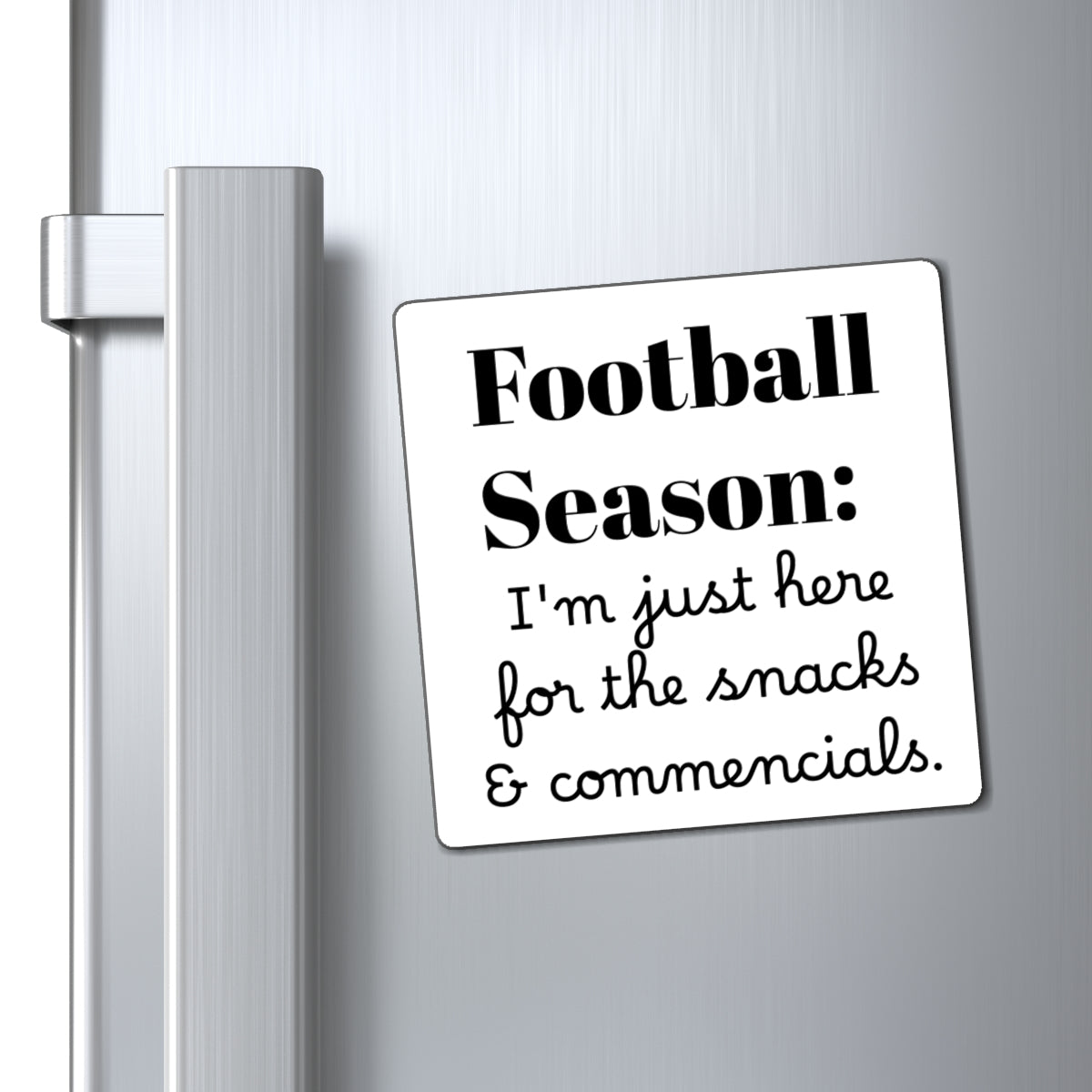 Football Season Snack Magnet: Perfect for Game Day, Kitchen Decor, Football Lovers, Snack Enthusiasts, Commemoration