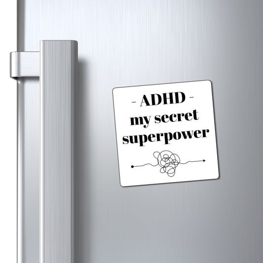 Magnet - ADHD IS My Secret Superpower | Gift for ADHD Awareness, Fridge Magnet
