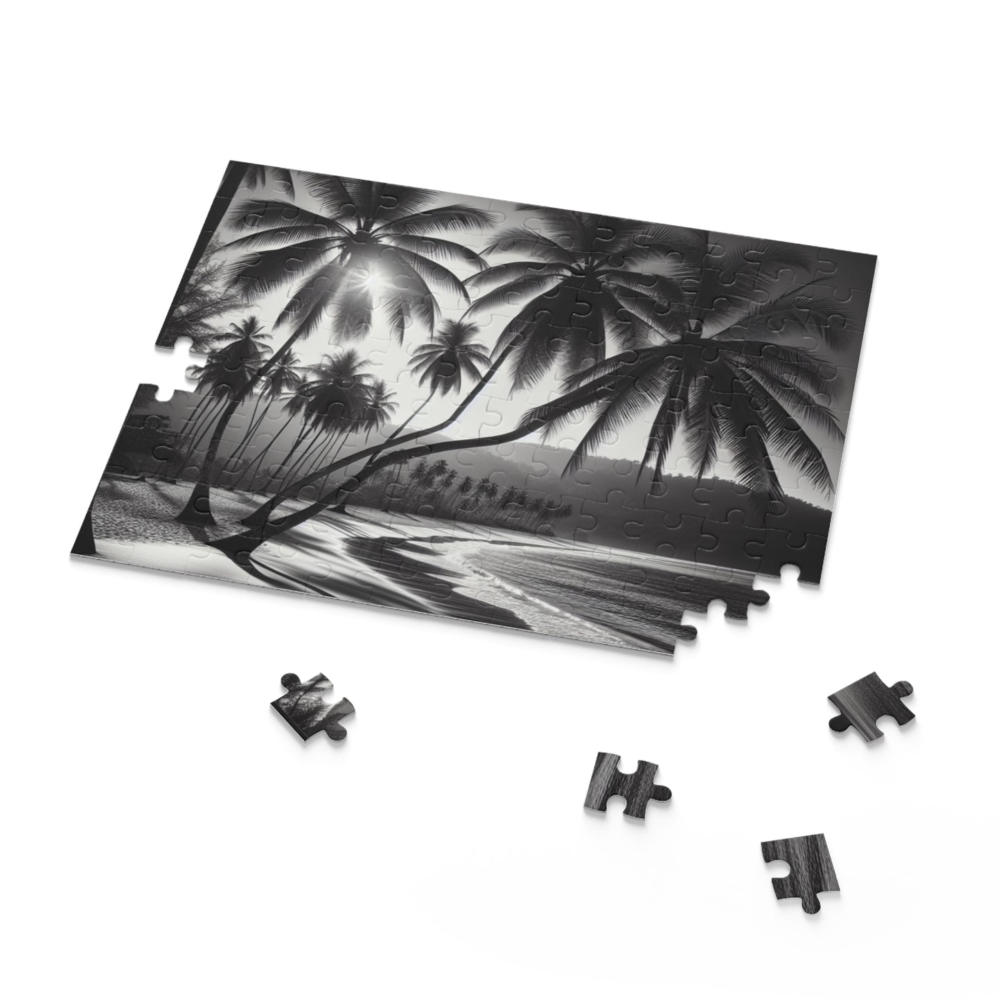 Puzzle - 120 Piece | Beach with Palm Trees