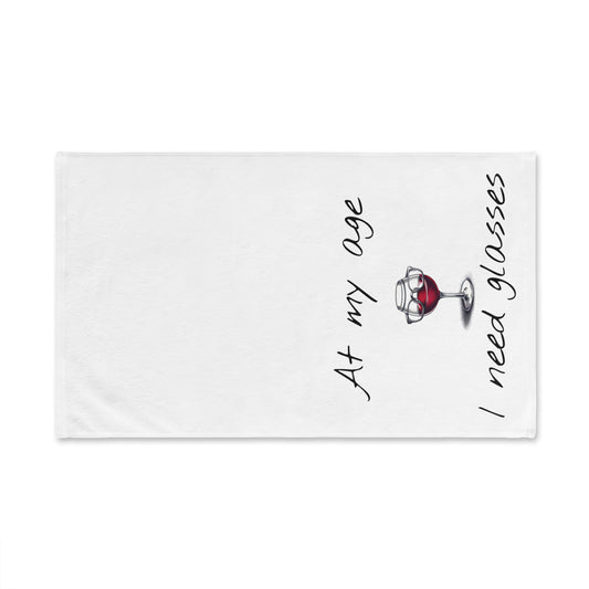 Wine-Themed Hand Towel for Aging Humor, Kitchen Towel, Gift for Wine Lovers, Funny, Home Decor