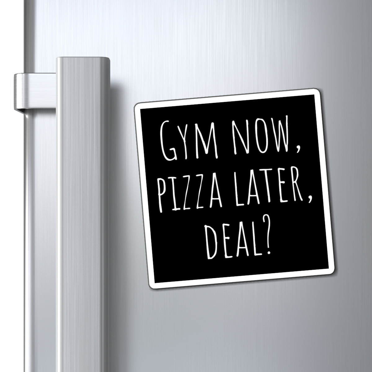 Magnet, Funny Gym Motivational, Gym Now Pizza Later Deal, Kitchen Decor, Pizza Lover, Refrigerator Magnet, Humor Gift