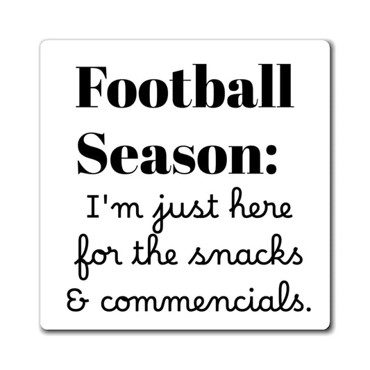 Football Season Snack Magnet: Perfect for Game Day, Kitchen Decor, Football Lovers, Snack Enthusiasts, Commemoration