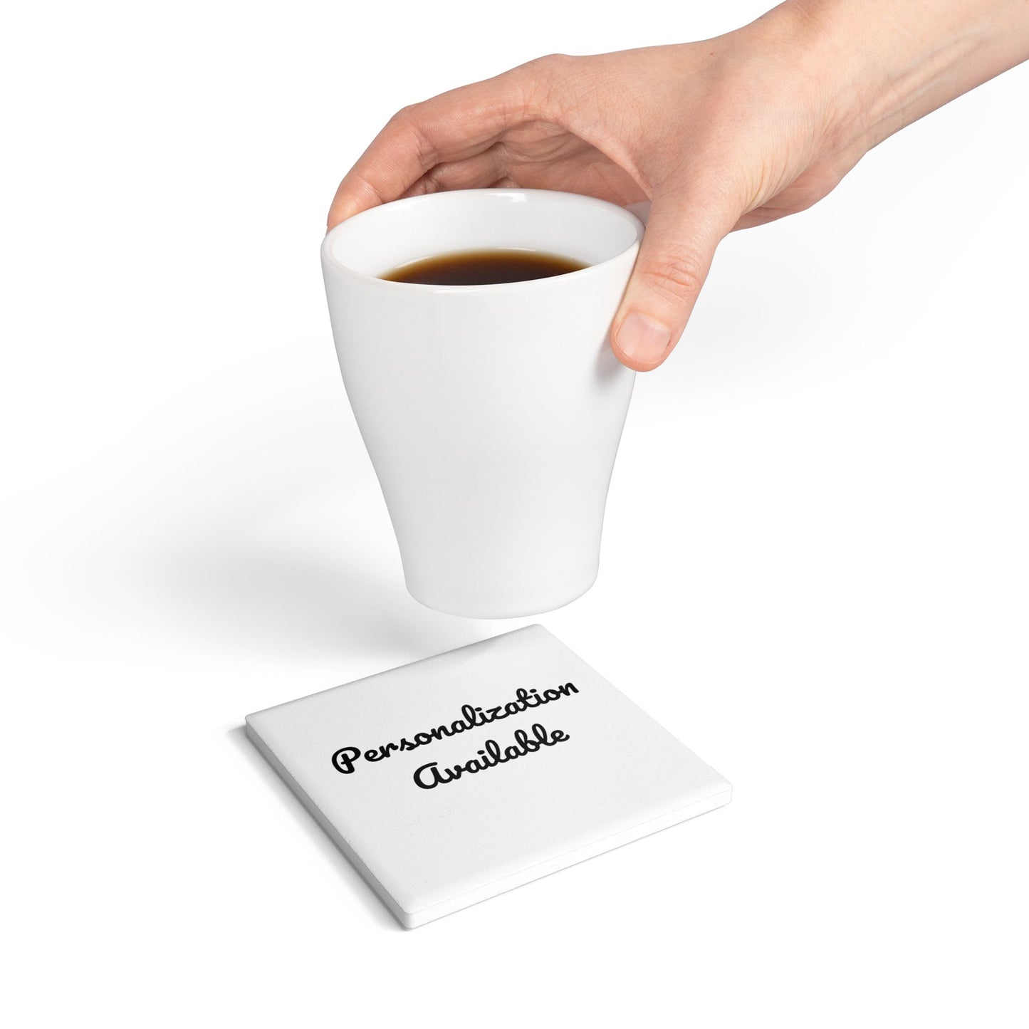 Personalized Ceramic Coaster - Custom Drink Coaster, Housewarming Gift, Wedding Favor, Unique Home Decor, Barware