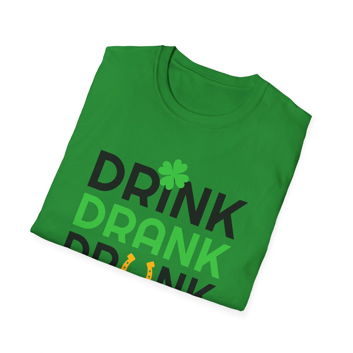 Funny St. Patrick's Day T-Shirt - Drink Drank Drunk Tee, Unisex Casual Wear, Party Top, Gift for Leprechaun Lovers, Celebration Shirt