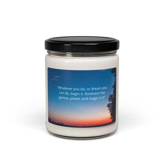 Scented Soy Candle - 9oz with Motivational Quote