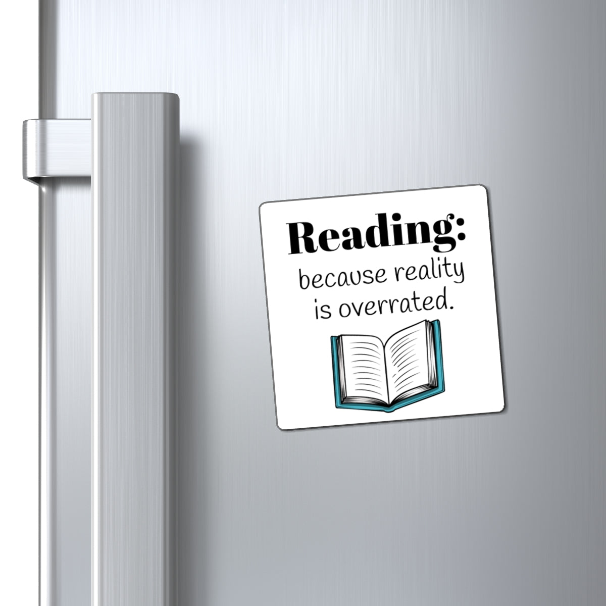 Reading Magnet | Funny Reading, Book Lover Gift | Quirky Kitchen Decor | Literary Humor | Gift for Readers, Students