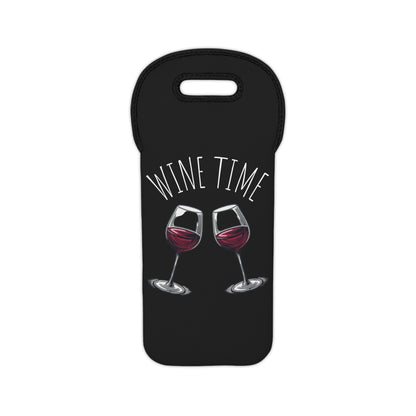 Wine Tote Bag - Stylish Wine Carrier for Parties, Wine Lovers, Perfect for Picnics, Birthdays, Wine Time Design