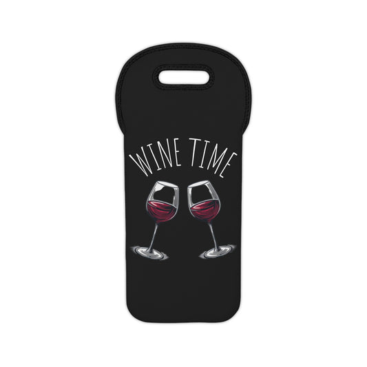Wine Tote Bag - Stylish Wine Carrier for Parties, Wine Lovers, Perfect for Picnics, Birthdays, Wine Time Design
