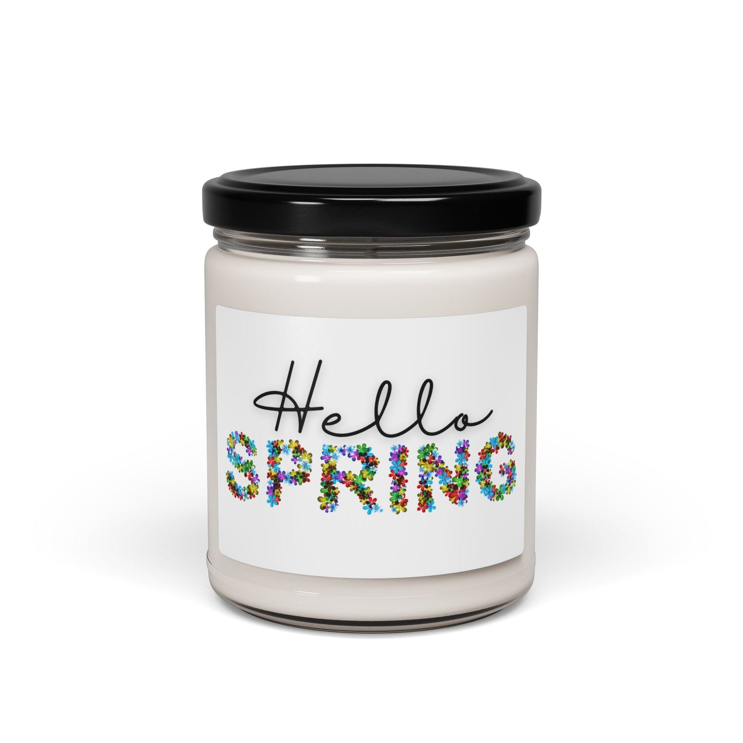 Hello Spring Scented Soy Candle, 9oz | Eco-Friendly Candle, Spring Decor, Gift for Her, Aromatherapy Candle, Home Fragrance