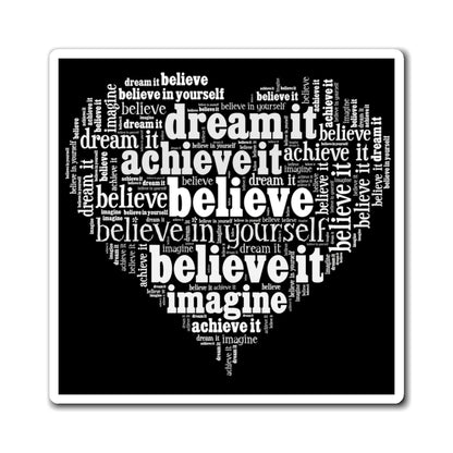 Magnet - Dream, Believe, Achieve Message 3x3