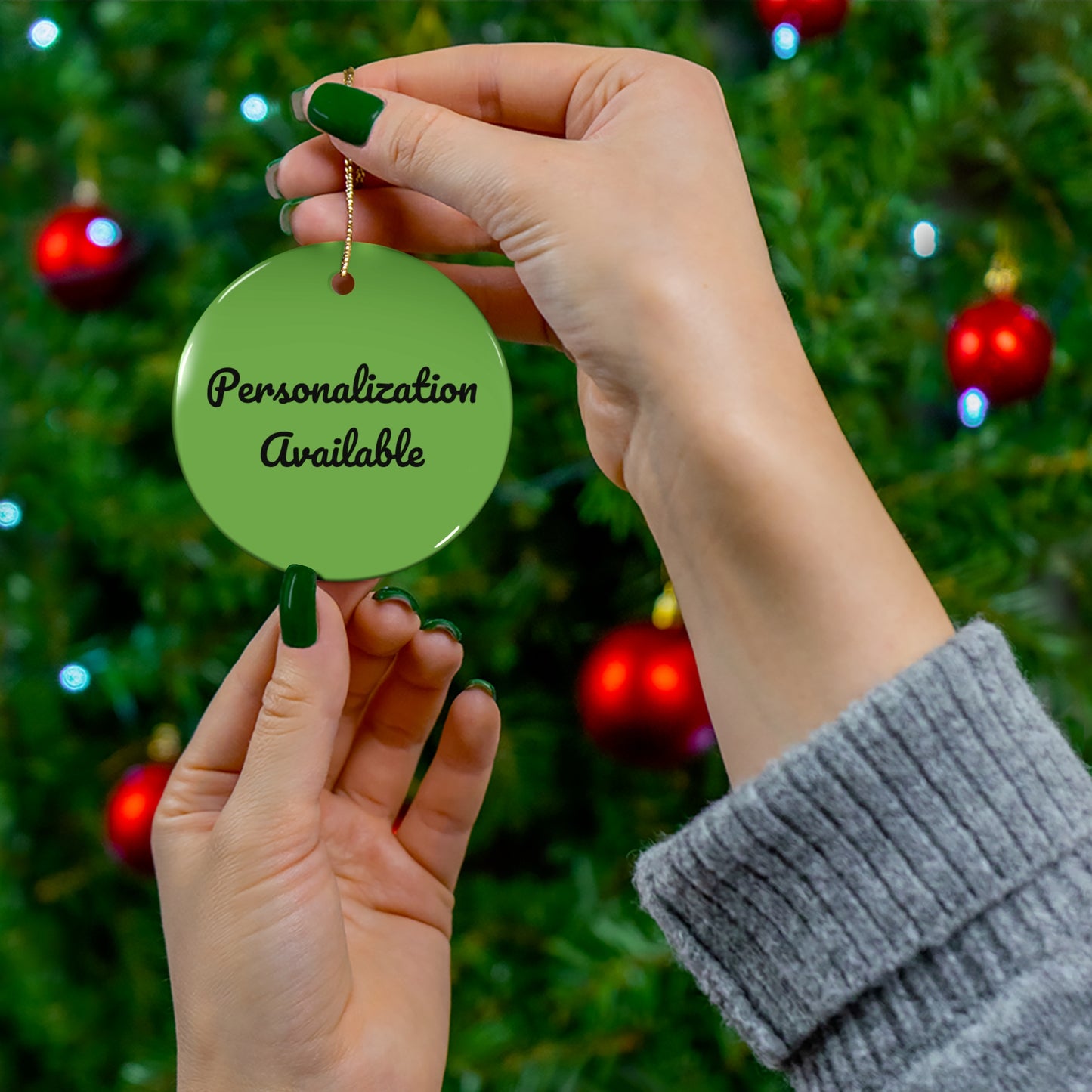 Customizable Hanging Ceramic Ornament - Different Colors Avaiable