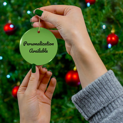 Customizable Hanging Ceramic Ornament - Different Colors Avaiable