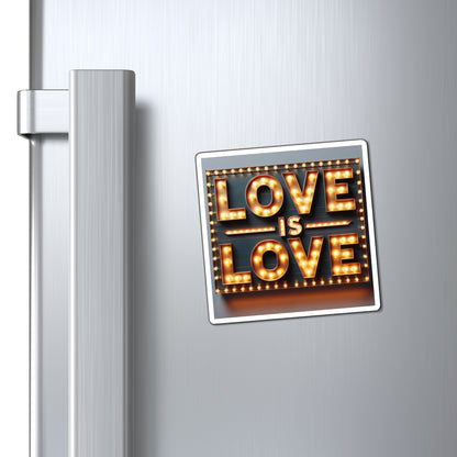 Love is Love Magnet | LGBTQ+ Pride Decor, Inspirational Gift, Refrigerator Art, Home Decor, Celebration Accessory