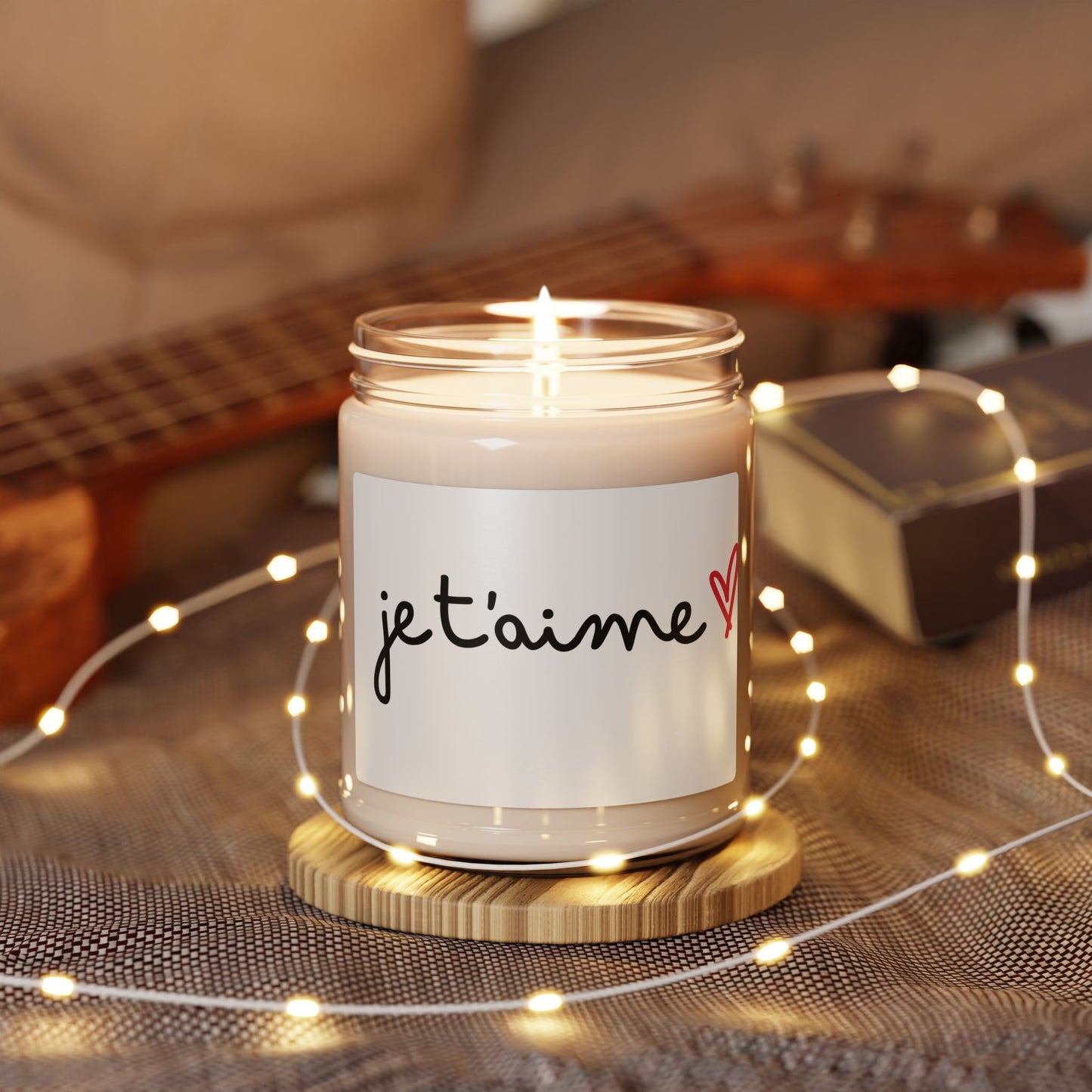 Scented Soy Candle - "Jet'aime" 9oz Gift for Loved Ones