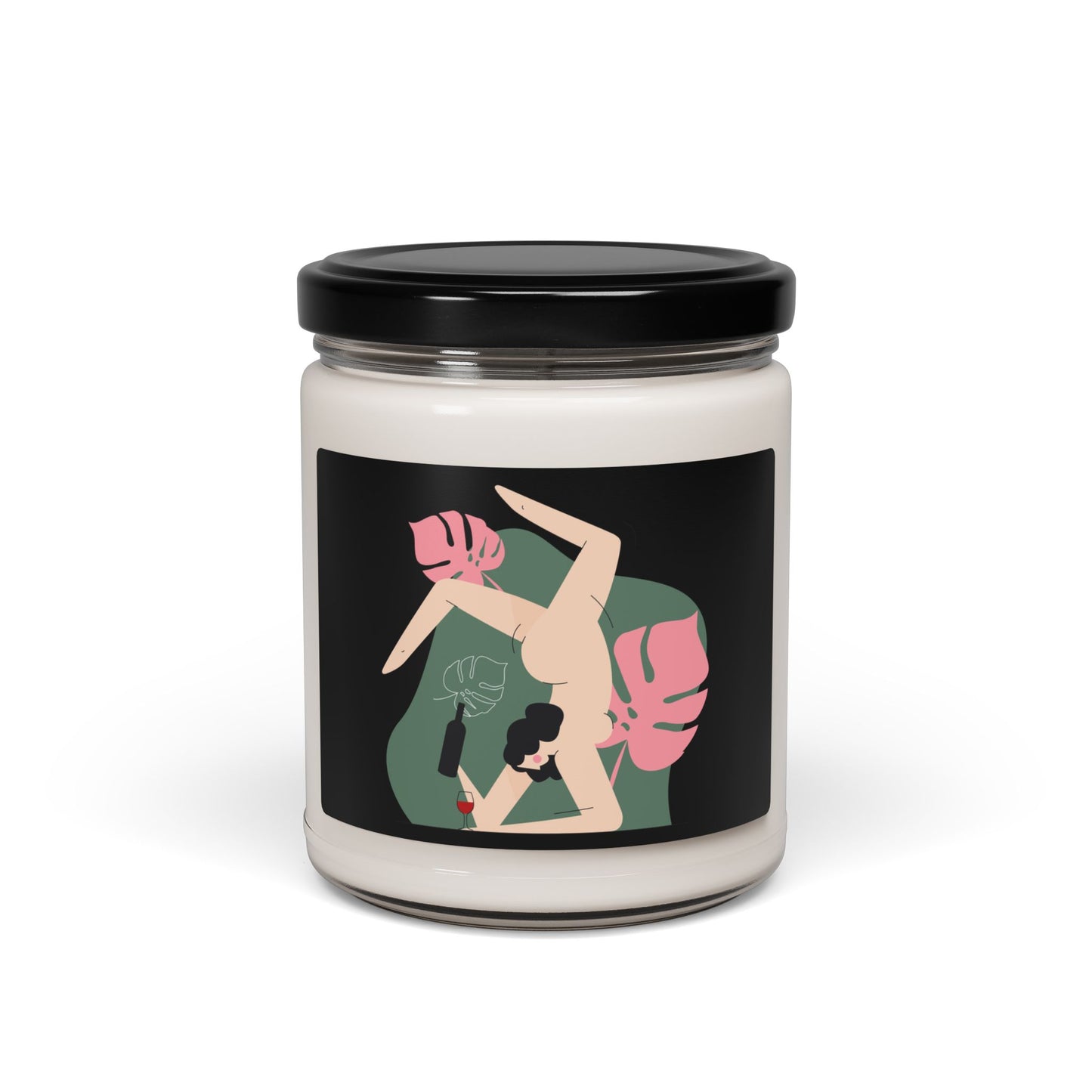 Scented Soy Candle - 9oz Candle Yoga & Wine
