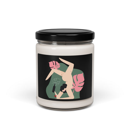 Scented Soy Candle - 9oz Candle Yoga & Wine