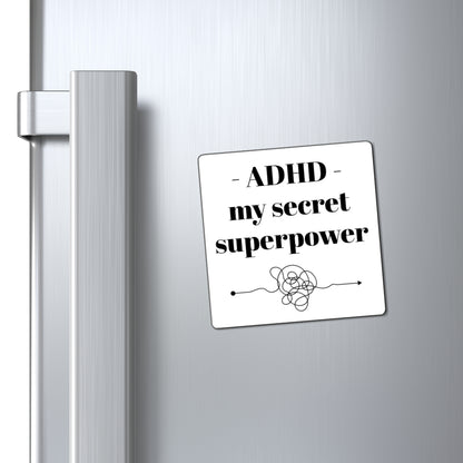 Magnet - ADHD IS My Secret Superpower | Gift for ADHD Awareness, Fridge Magnet