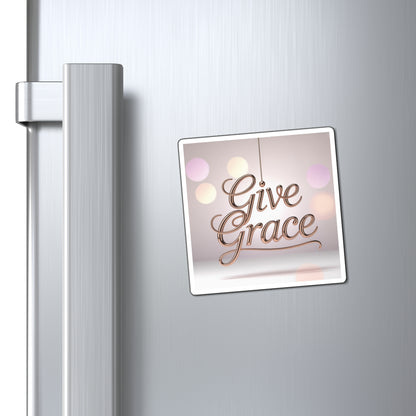 Graceful Reminder Magnets, Inspirational Home Decor, Give Grace Kitchen Magnet, Motivational Fridge Magnet