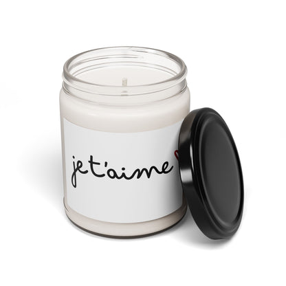 Scented Soy Candle - "Jet'aime" 9oz Gift for Loved Ones