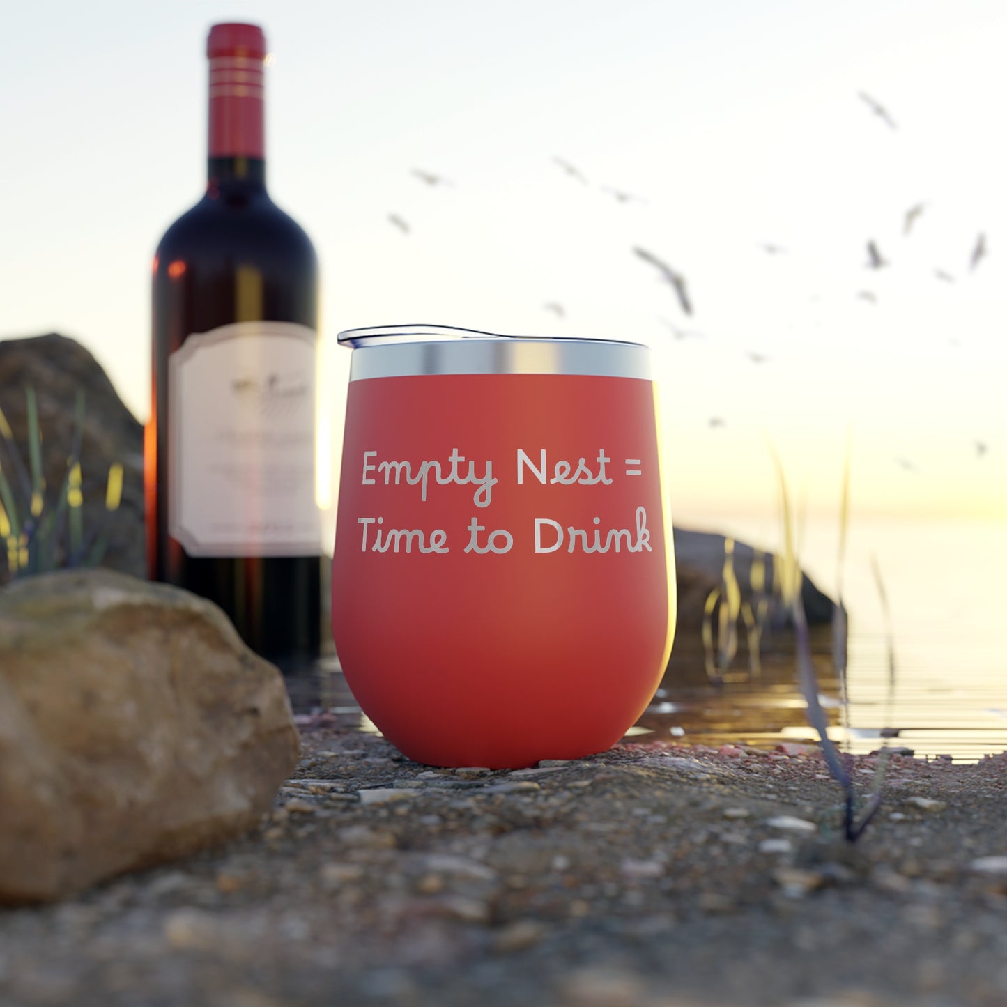 Funny Copper Insulated Cup - "Empty Nest = Time to Drink" - 12oz