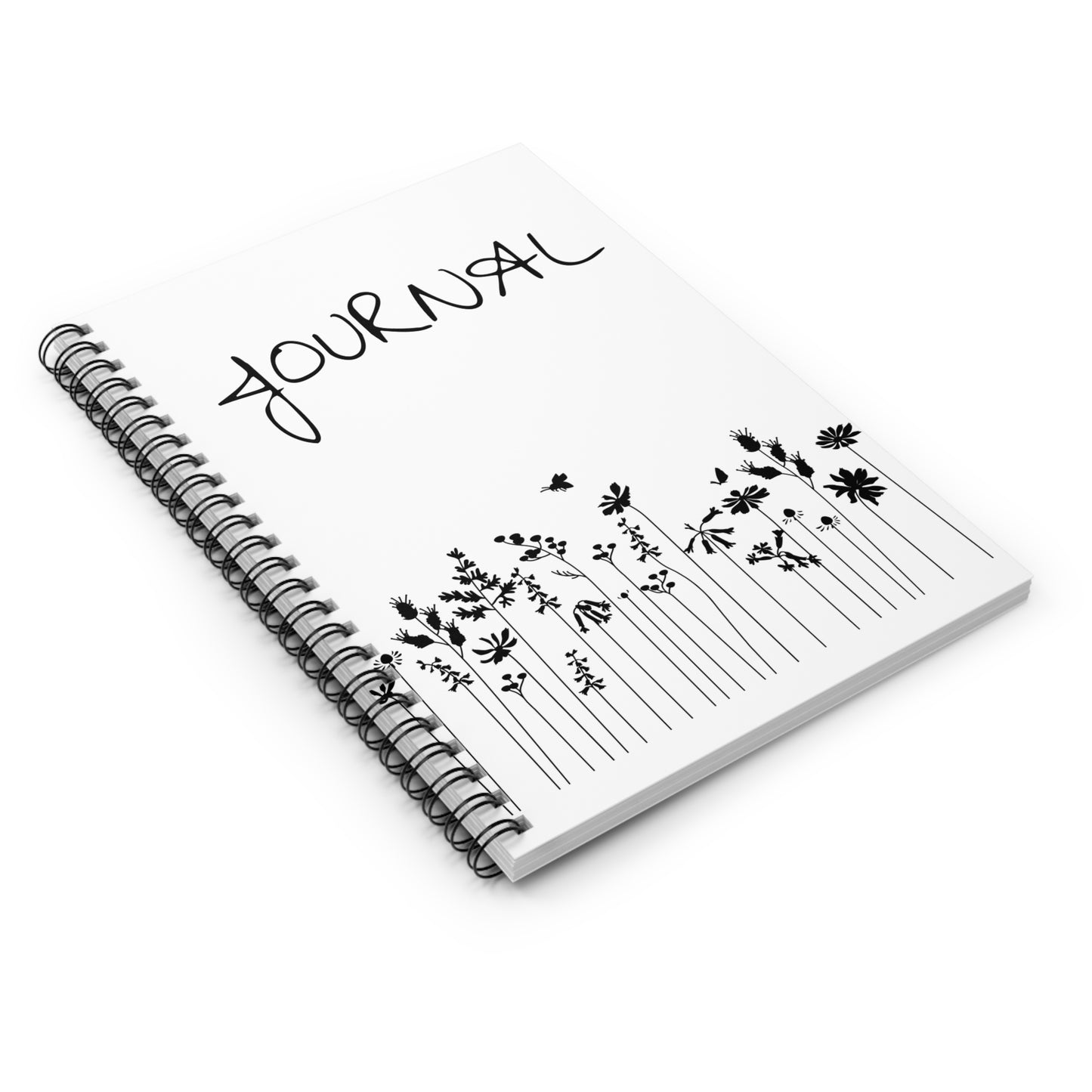 Floral Spiral Notebook - Journal with Nature Design