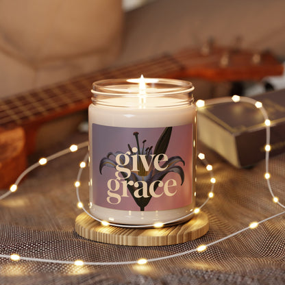Scented Soy Candle - Give Grace, Relaxation, Self-Care, Meditation, Aromatherapy
