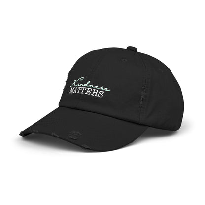 Unisex Distressed Cap - Kindness Matters Vintage Hat