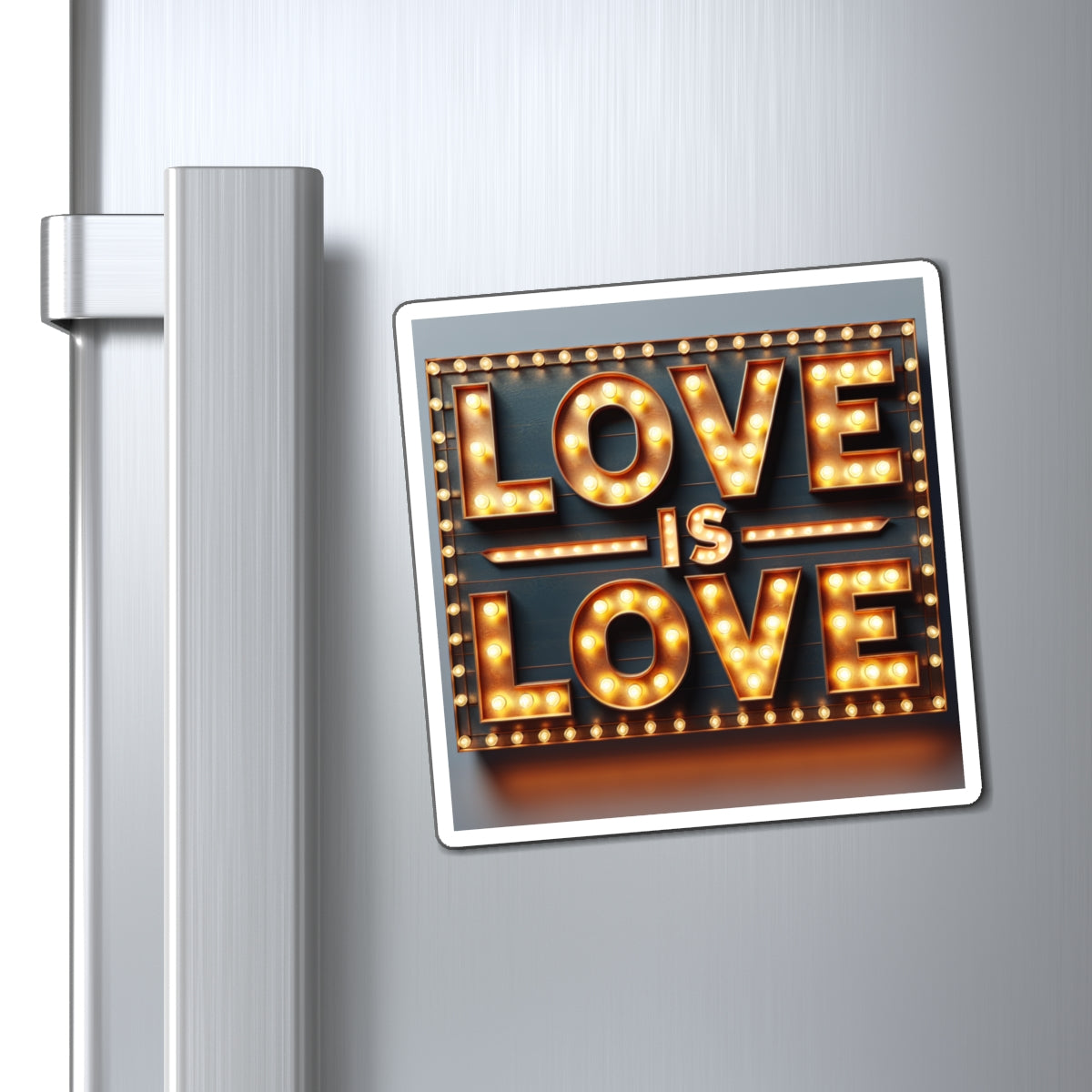 Love is Love Magnet | LGBTQ+ Pride Decor, Inspirational Gift, Refrigerator Art, Home Decor, Celebration Accessory