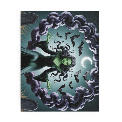 Halloween Themed Puzzle for Spooky Fun, Witchy Decor, Family Game Night, Puzzle Lovers, 120-500 Pieces