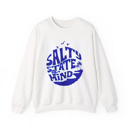 Cozy Salty State of Mind Sweatshirt, Unisex Crewneck Sweater, Beach Vibe Apparel, Gift for Ocean Lovers, Relaxed Casual Wear
