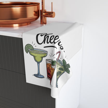 Cheers Hand Towel, Kitchen Decor, Cocktail Love, Bar Accessories, Fun Kitchen Towels, Summer Party Decor