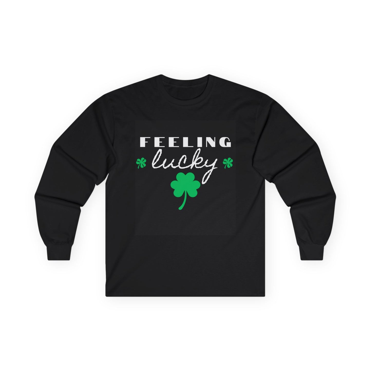 Feeling Lucky Long Sleeve Tee, St. Patrick's Day Shirt, Unisex Tee, Gift for Him or Her, Casual Wear, Everyday Comfort