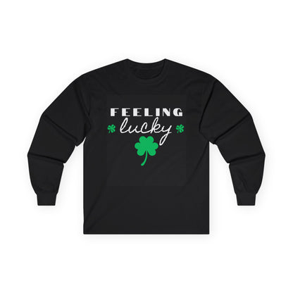 Feeling Lucky Long Sleeve Tee, St. Patrick's Day Shirt, Unisex Tee, Gift for Him or Her, Casual Wear, Everyday Comfort