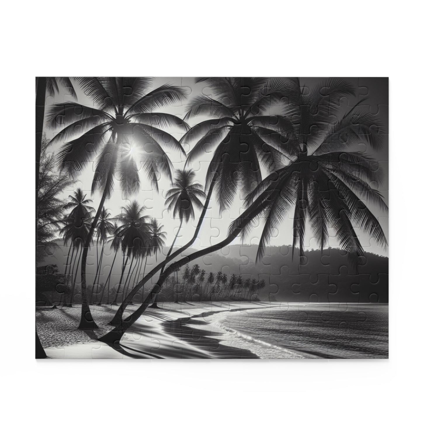 Puzzle - 120 Piece | Beach with Palm Trees