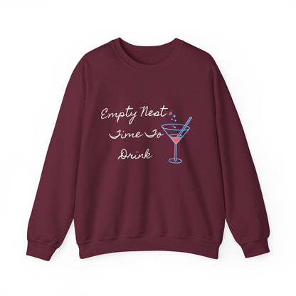 Crewneck Sweatshirt for Empty Nester, Retro Cocktail D,rink Lovers