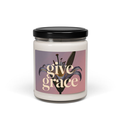 Scented Soy Candle - Give Grace, Relaxation, Self-Care, Meditation, Aromatherapy