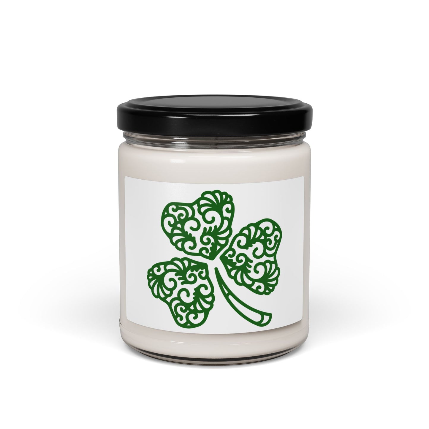 Lucky Clover Scented Soy Candle, St. Patrick's Day Gift, Home Decor, Eco-Friendly Candle, Green Decor, Relaxation