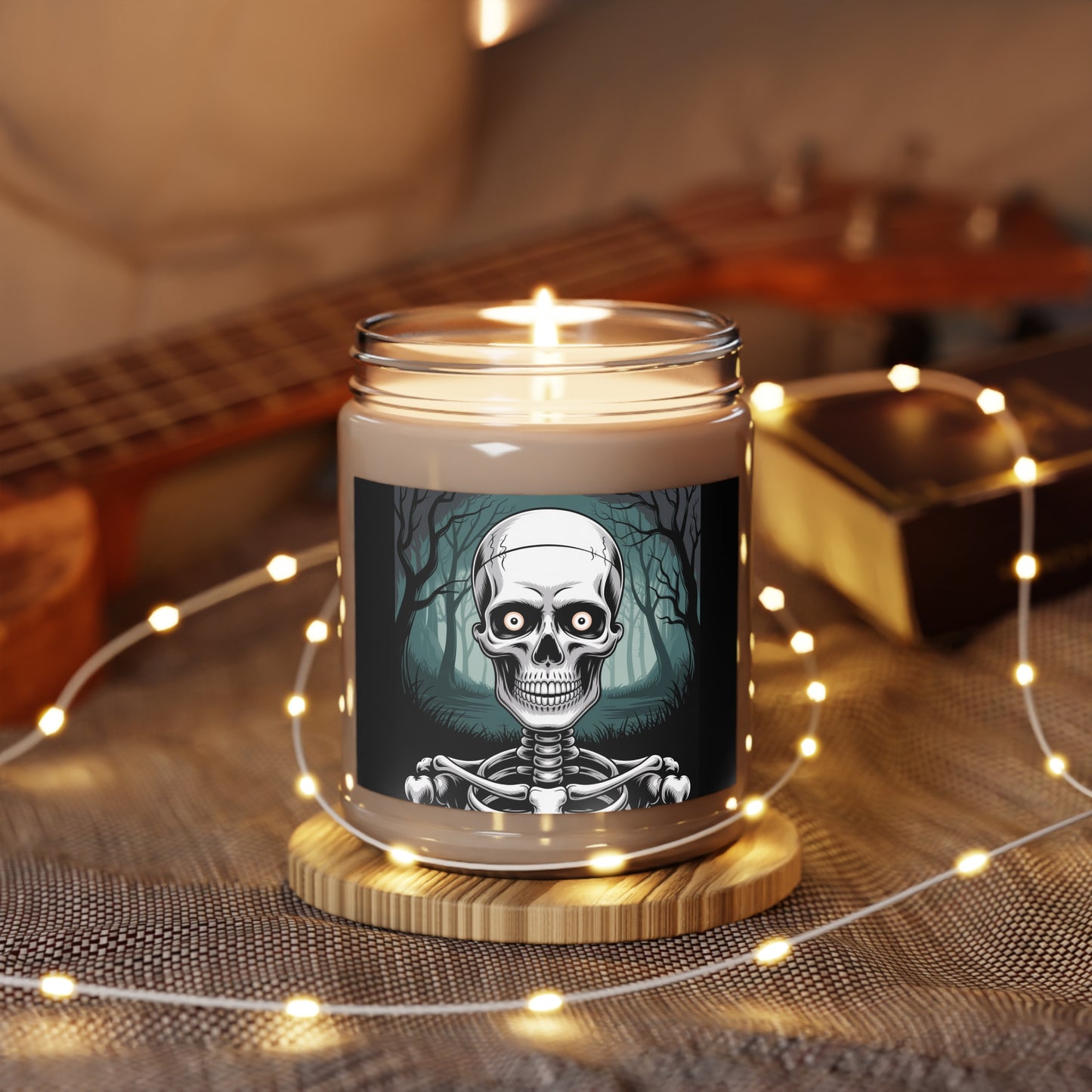 Halloween Skeleton Scented Candle, 9oz Wax Candle, Spooky Home Decor, Halloween Party
