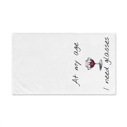 Wine-Themed Hand Towel for Aging Humor, Kitchen Towel, Gift for Wine Lovers, Funny, Home Decor