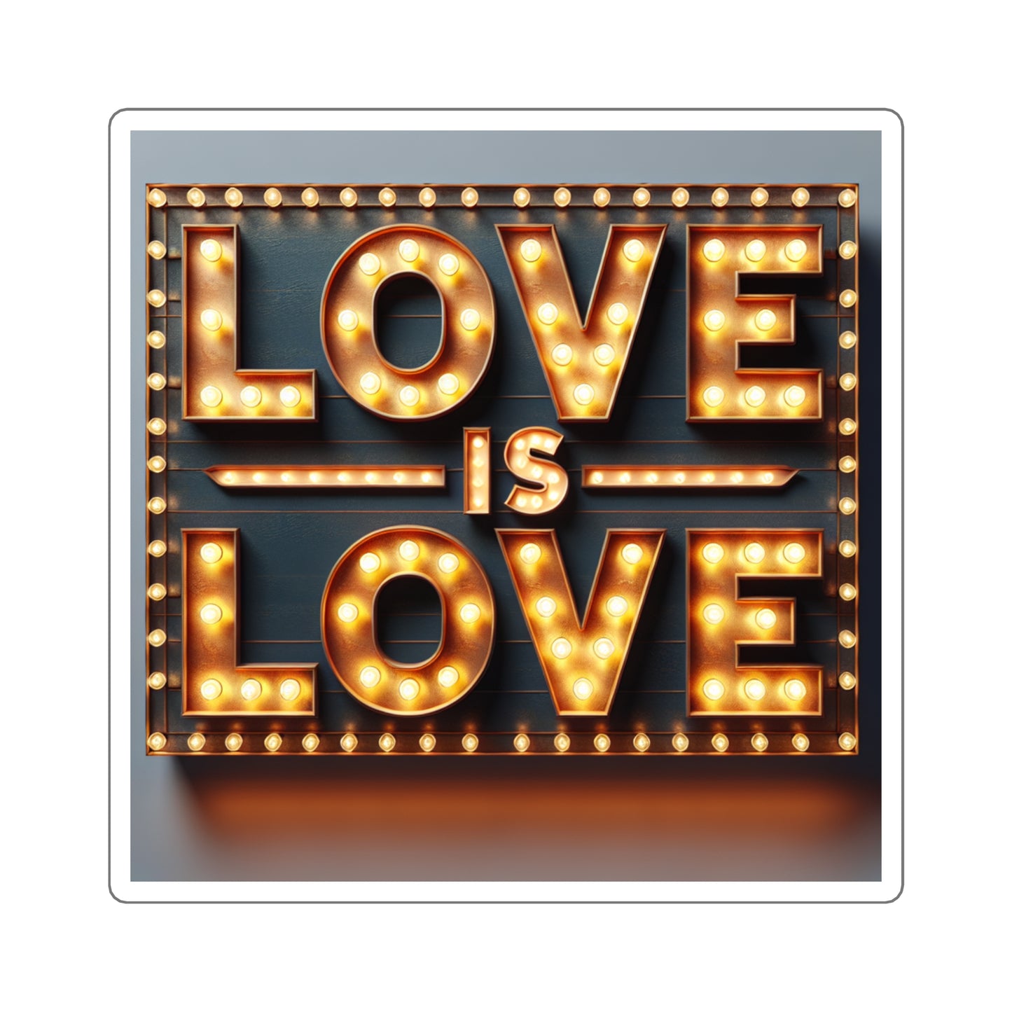 Love is Love Square Stickers | LGBTQ+ Pride Decals, Laptop Stickers, Wedding Favors, Cute Gift Idea, Home Decor