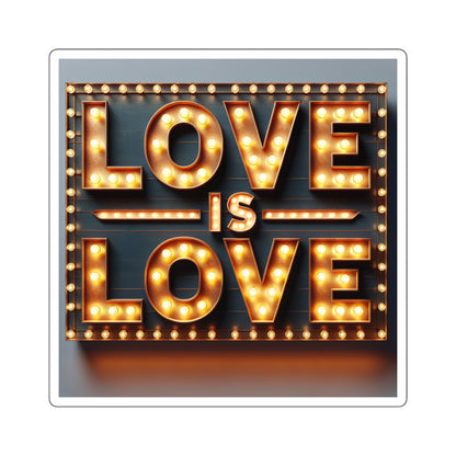 Love is Love Square Stickers | LGBTQ+ Pride Decals, Laptop Stickers, Wedding Favors, Cute Gift Idea, Home Decor