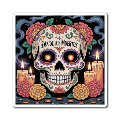 Dia de los Muertos Magnet, Sugar Skull Fridge Decor, Halloween Decoration, Day of the Dead