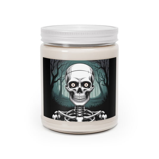 Halloween Skeleton Scented Candle, 9oz Wax Candle, Spooky Home Decor, Halloween Party