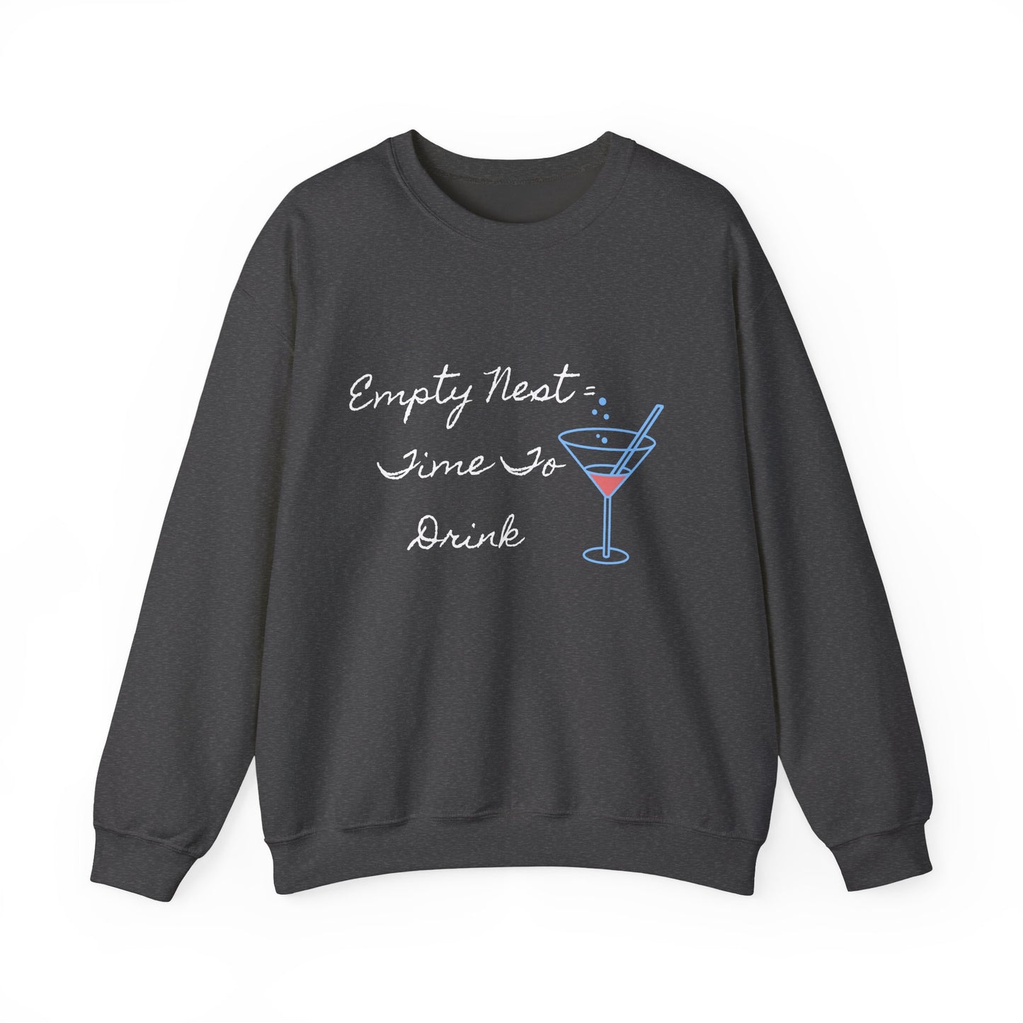 Crewneck Sweatshirt for Empty Nester, Retro Cocktail D,rink Lovers