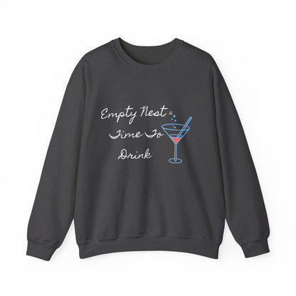 Crewneck Sweatshirt for Empty Nester, Retro Cocktail D,rink Lovers