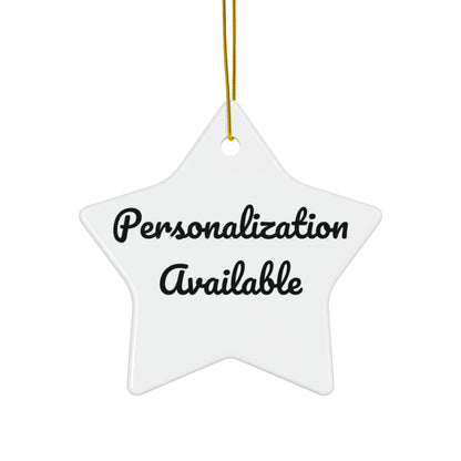 Customizable Hanging Ceramic Ornament - Different Colors Avaiable