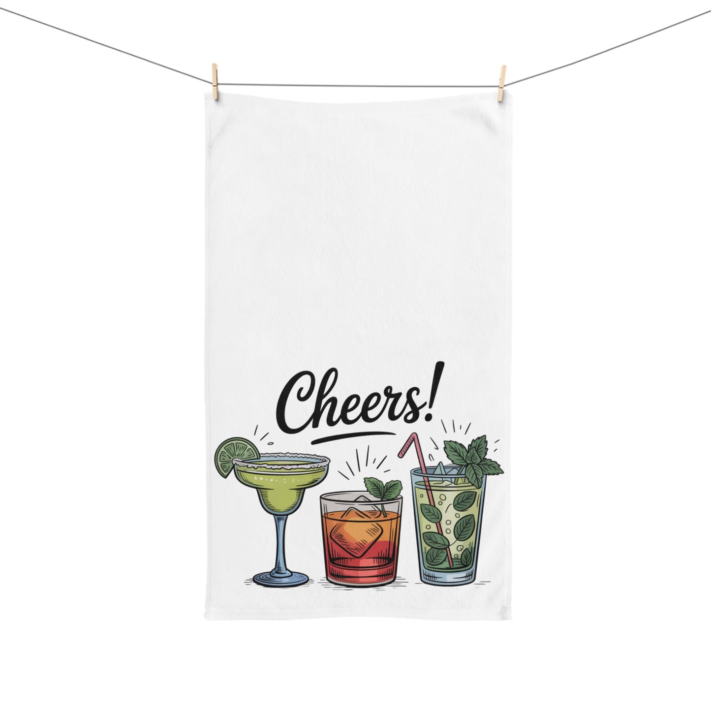Cheers Hand Towel, Kitchen Decor, Cocktail Love, Bar Accessories, Fun Kitchen Towels, Summer Party Decor
