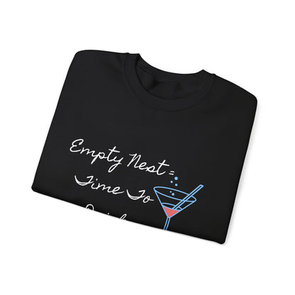 Crewneck Sweatshirt for Empty Nester, Retro Cocktail D,rink Lovers