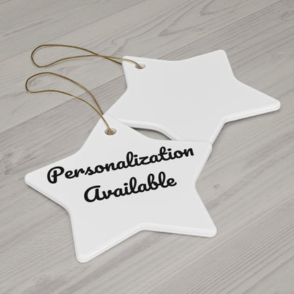 Customizable Hanging Ceramic Ornament - Different Colors Avaiable