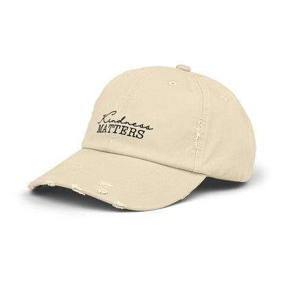 Unisex Distressed Cap - Kindness Matters Vintage Hat